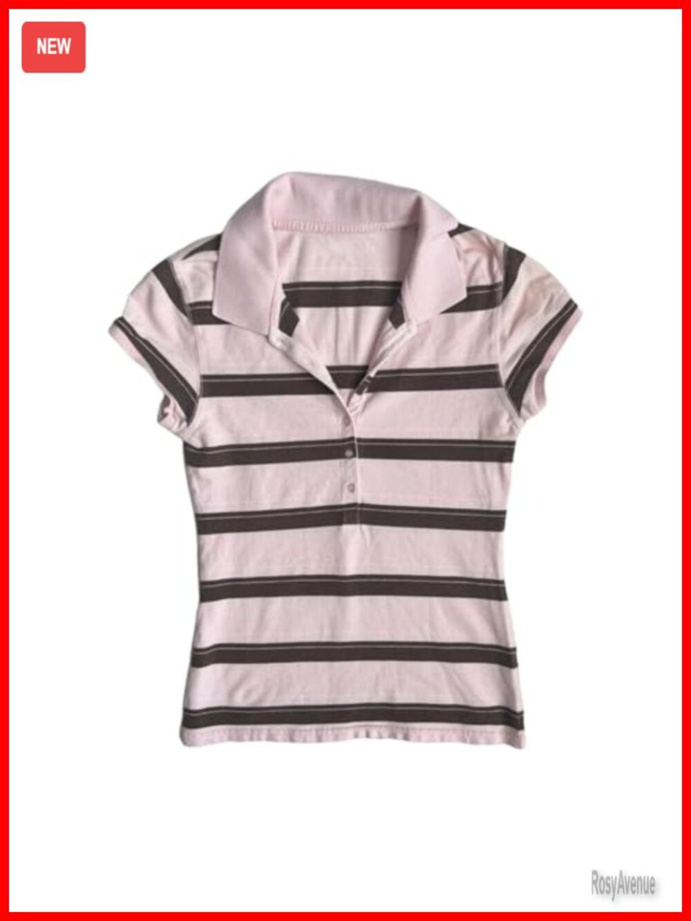 Vintage Y2K Grunge Polo Graphic Tee Short Sleeve Collared Top
